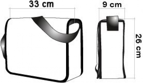 Taschenskizze mit Maßen